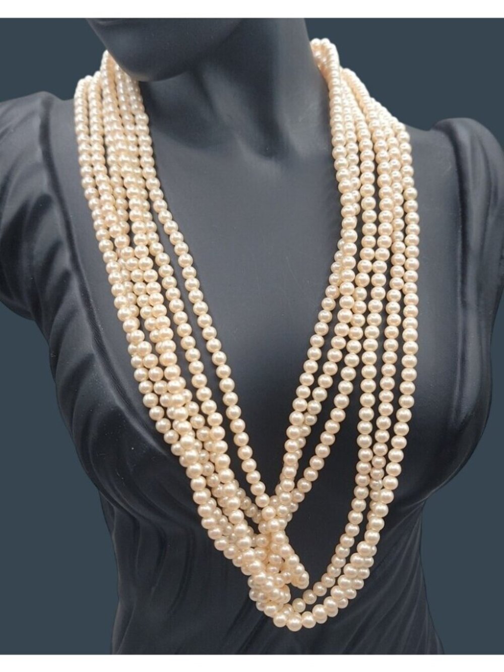 Rare Vtg Mikoshi by Danecraft Multi-strand Princesse Style Pearls Original Box - Picture 12 of 15